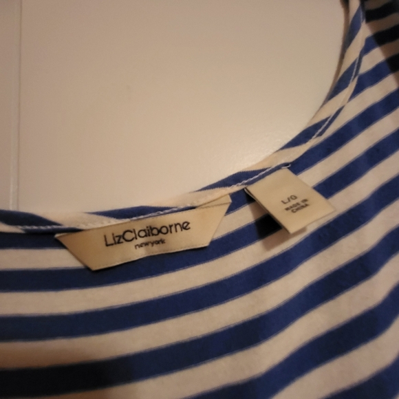 Vintage Liz Claiborne New York blue & white dress - Picture 4 of 4